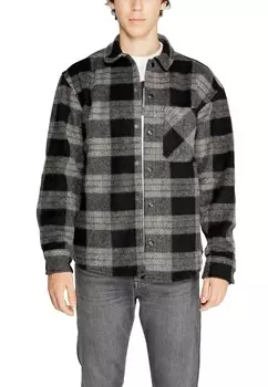 Рубашка Jack & Jones в клетку, черный
