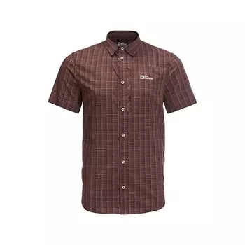 Рубашка JACK WOLFSKIN Regular fit Button Up, темно-коричневый