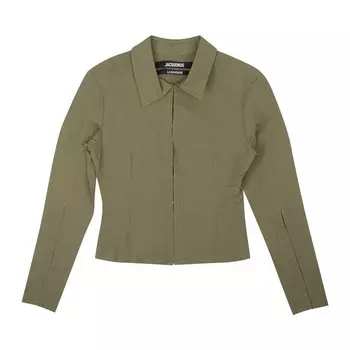 Рубашка Jacquemus La Chemise Obieu Хаки