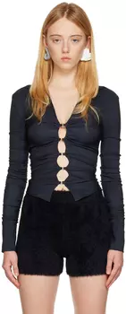 Рубашка Jacquemus Le Papier 'La Chemise Soffio, темно-синяя