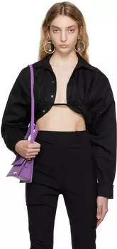 Рубашка Jacquemus Le Raphia 'La Chemise Machou', черная