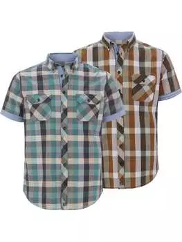 Рубашка Jan Vanderstorm, цвет orange blau kariert