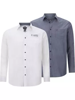 Рубашка Jan Vanderstorm Doppelpack ULFE, цвет dunkelblau wei