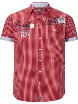 Рубашка Jan Vanderstorm Kurzarmhemd AJULE, цвет rot kariert