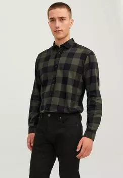 Рубашка JEGINGHAM Jack & Jones, пыльный оливковый