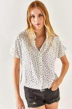 Рубашка - Экрю - Классический крой Olalook, экрю