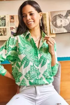 Рубашка - Экрю - Oversize Olalook, экрю