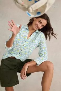 Рубашка Энни из джерси с набивным наполнителем White Stuff, белый