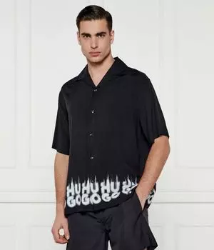 Рубашка Эспино Relaxed fit Hugo, черный