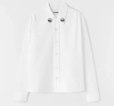 Рубашка Jil Sander Basic, белый