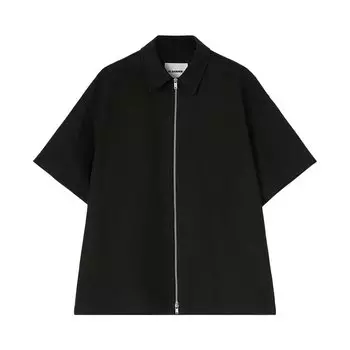 Рубашка Jil Sander Cord Zip Short-Sleeve Shirt, черный