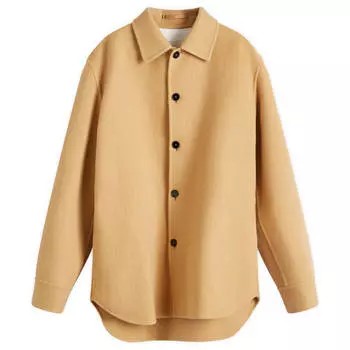 Рубашка Jil Sander Double Face Wool Overshirt, цвет Hazel