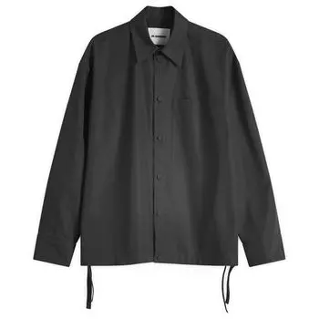 Рубашка Jil Sander Drawstring Overshirt, черный