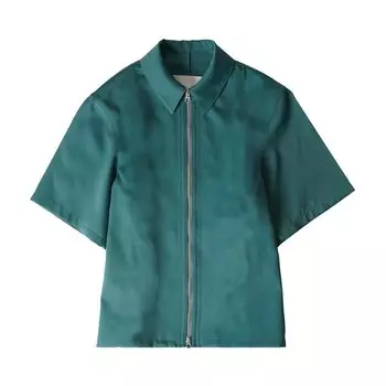 Рубашка Jil Sander Short-Sleeve Overshirt, зеленый