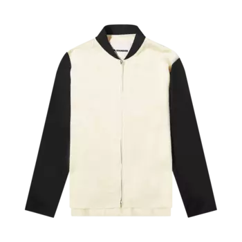 Рубашка Jil Sander Zip Color Block 'Champagne', кремовый