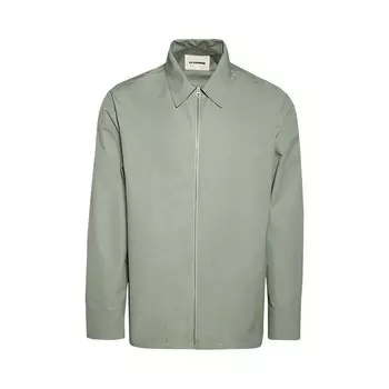 Рубашка Jil Sander Zip Long-Sleeve Shirt Powder Green, зеленый