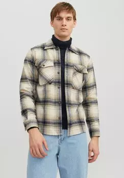 Рубашка JJEEDDIE LS NOOS Jack & Jones, коричневый/зеленый