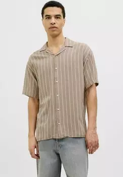 Рубашка JJEENZO STRIPE RESORT Jack & Jones, бежевый