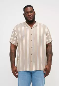 Рубашка JJEJEFF STRIPE RESORT SHIRT Jack & Jones, бежевый