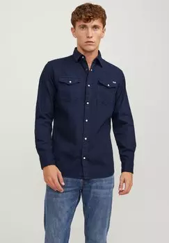 Рубашка JJESHERIDAN L S NOOS Jack & Jones, темно-синий