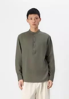 Рубашка JJESUMMER HALF PLACKET SHIRT Jack & Jones, оливковый