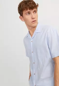 Рубашка Jjesummer Resort Linen Mix Shirt Jack & Jones, синяя