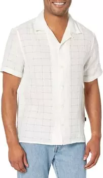 Рубашка John Varvatos Danny Short Sleeve Camp Shirt W706Z2, белый