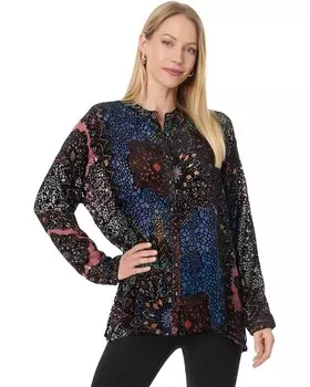 Рубашка Johnny Was Audrey Oversized Burnout Shirt, цвет Nava Burnout