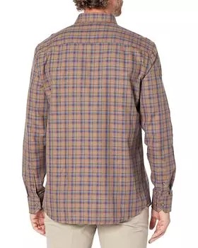 Рубашка Johnston & Murphy Heather Woven Shirt, цвет Tan Box Plaid