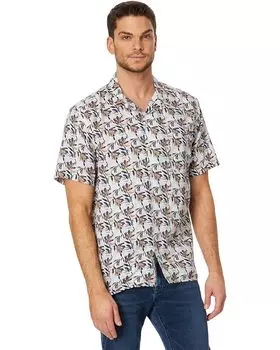 Рубашка Johnston & Murphy Short Sleeve Foliage Camp, слоновая кость