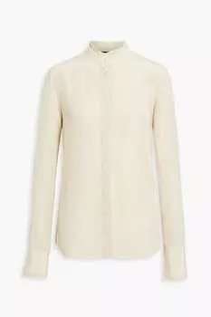 Рубашка Jordan из крепдешина с оборками RAG & BONE, слоновая кость