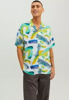 Рубашка JORJUAN AOP SS SMU LN Jack & Jones, цвет cloud dancer