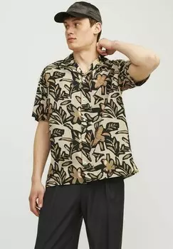 Рубашка JORSEQUOIA AOP RESORT SS Jack & Jones, бежевый