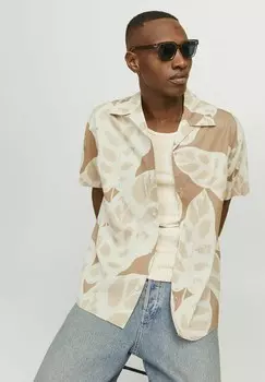 Рубашка JORSEQUOIA AOP RESORT SS Jack & Jones, цвет Tan