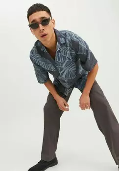 Рубашка JPRBLUREX PRINT RESORT SS Jack & Jones PREMIUM, темно-синий