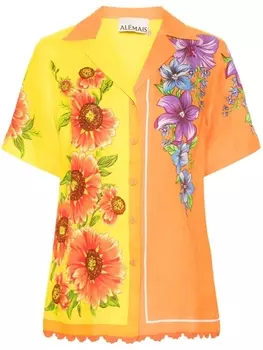 Рубашка Jude льняная ALEMAIS, оранжевая