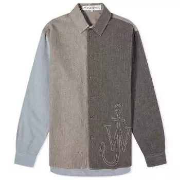 Рубашка JW Anderson Anchor Classic Fit, серый/разноцветный