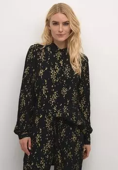 Рубашка Kaffe BPALLY LONG SLEEVE, цвет black w leo gold foil print