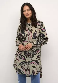 Рубашка Kaffe BPELSE RELAXED FIT, цвет brown pink stroke leaf