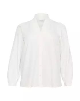 Рубашка KAFFE CURVE Blouse Mai, натуральный белый