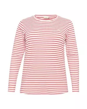Рубашка KAFFE CURVE Clia, цвет Red/White