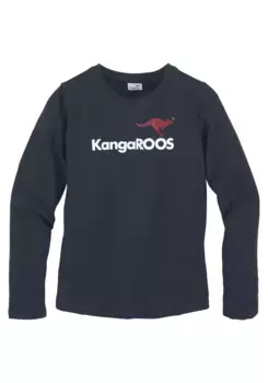 Рубашка KangaROOS с длинными рукавами "Basic Logo", цвет морской волны