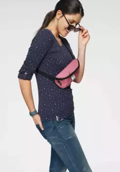 Рубашка KangaROOS с длинными рукавами и милым принтом в горошек, птиц и якорей по всей поверхности, синий