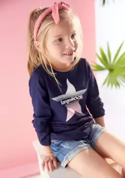 Рубашка KangaROOS с длинными рукавами "Little Girls", цвет морской волны