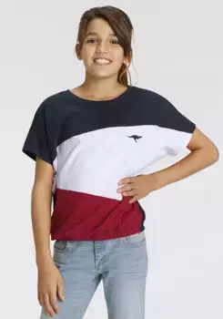 Рубашка KangaROOS в форме летучей мыши, цвет Wei Marine Rot