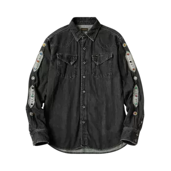Рубашка Kapital Kountry Denim Western 'Black', черный