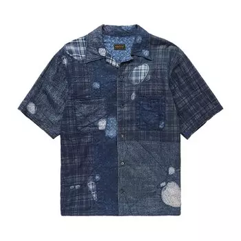 Рубашка Kapital Patchwork Boro Aloha Shirt, синий