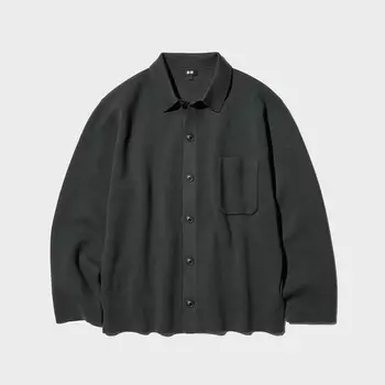 Рубашка-кардиган Milano Uniqlo, 57 оливковый