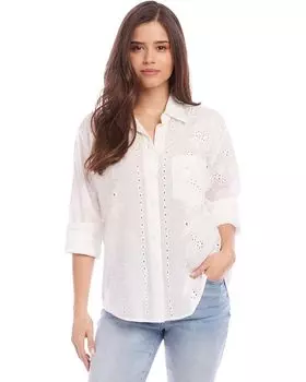 Рубашка Karen Kane Eyelet, белый