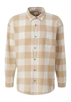 Рубашка KARIERTES QS, бежевый